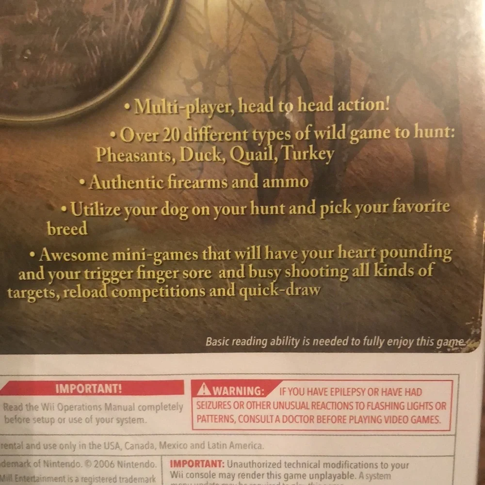 Wii l NEW Pheasants Forever Wingshooter